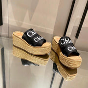 CHLOE WOODY WEDGE WITH BOX