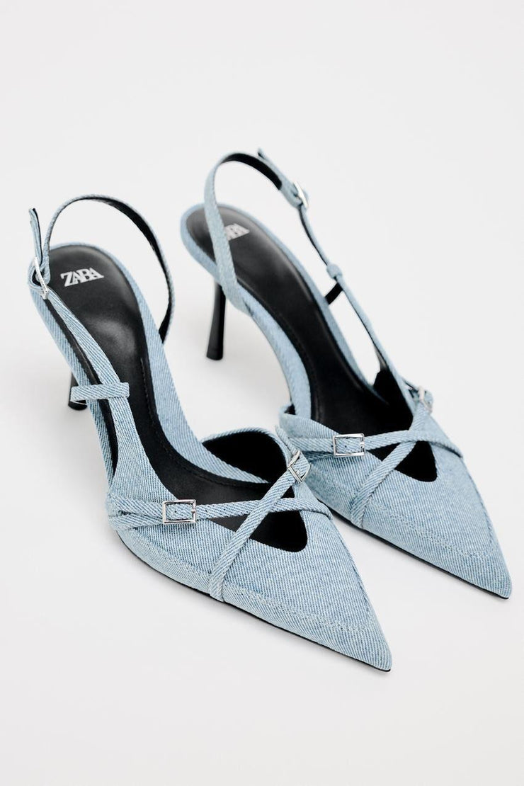 Zara Heels - Denim