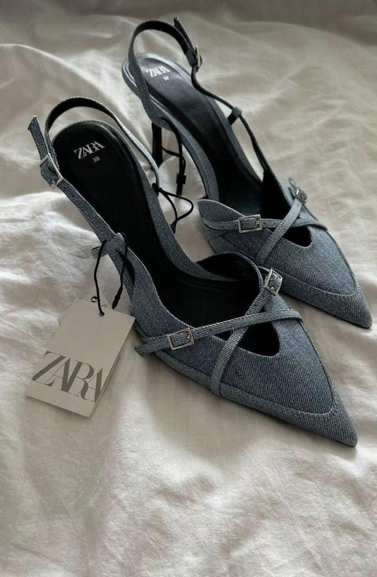 Zara Heels - Denim