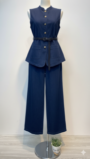Women’s Sleeveless Denim Co-ord Set