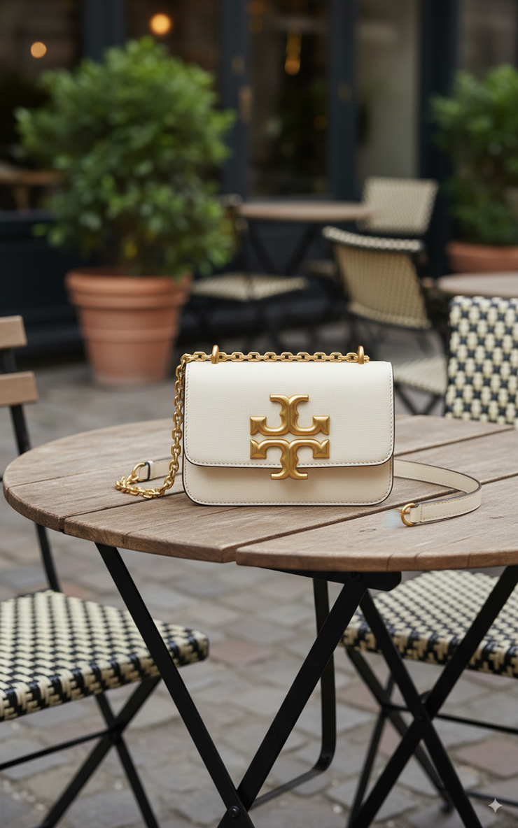 Tory Burch Eleanor White Reversible Small Bag