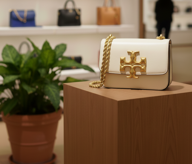 Tory Burch Eleanor White Reversible Small Bag