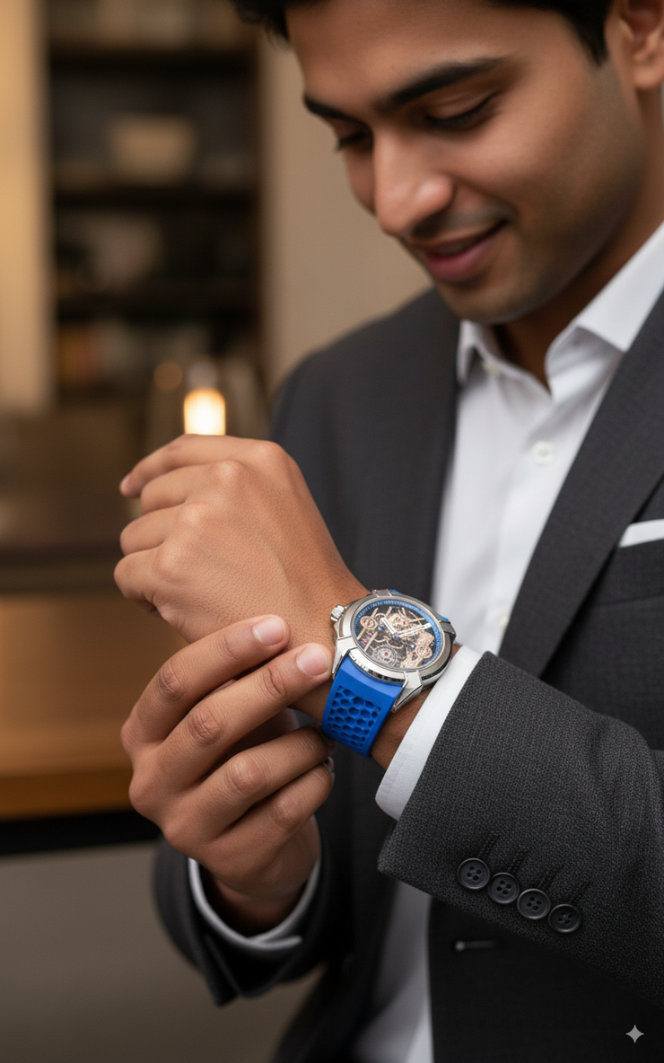 Jacob & Co. Epic X Skeleton Sher-e-Punjab Edition Watch – Blue Strap