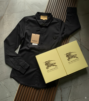 BURBERRY IMPORTED COTTON LYCRA FABRIC FULL SLEEVE SHIRTS