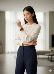 Bordeaux Elegance Rectangular Watch