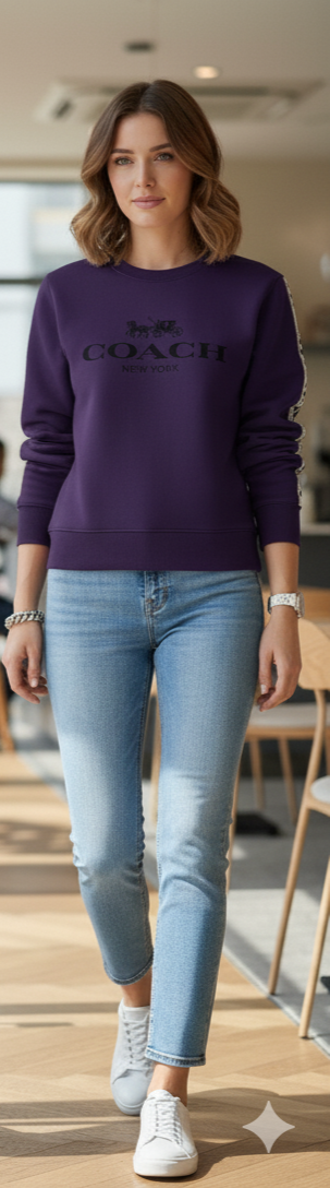 COACH EXCLUSIVE ROUND NECK SWEATSHIRT FOR LADIES