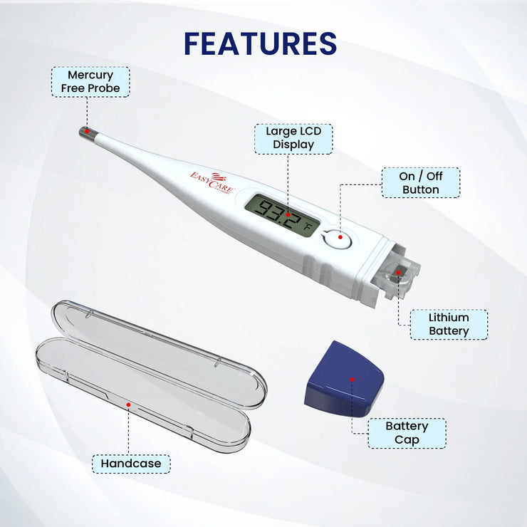 Rigid Digital Thermometer for Kids and Adults