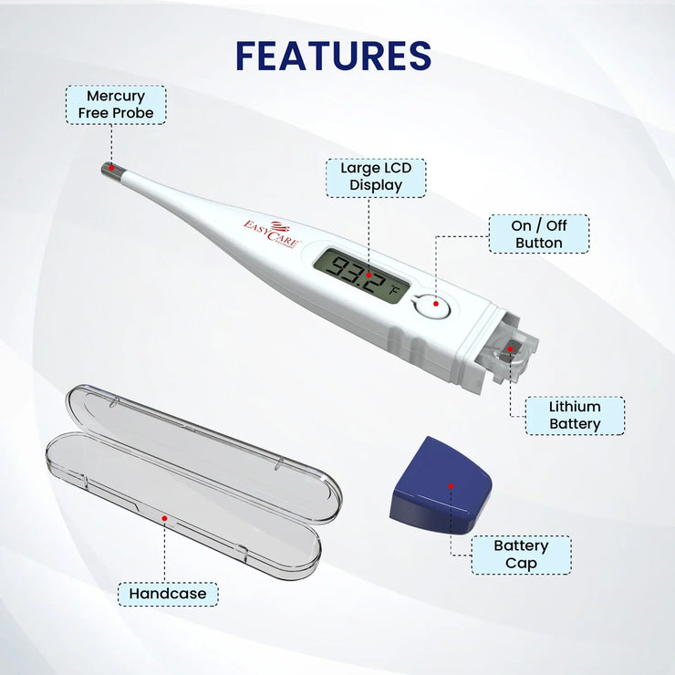 Rigid Digital Thermometer for Kids and Adults