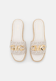 MK FLATS WITH ORIGINAL METAL BUCKLE AND BOX