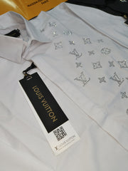 LV SWAROVSKI STONE WORK SHIRT
