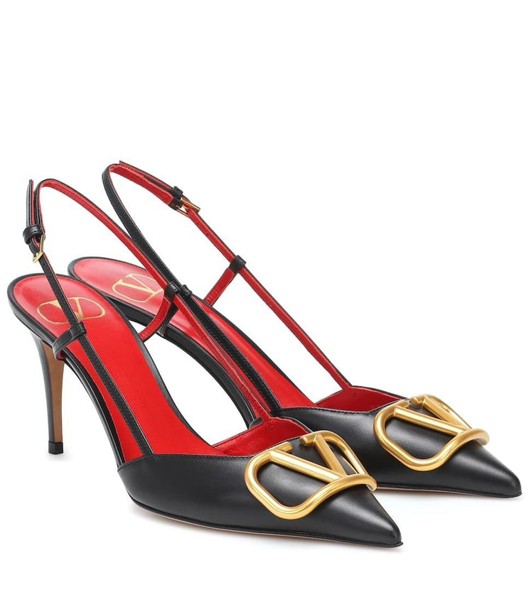 Valentino Heels WITH BOX - Golden Buckle