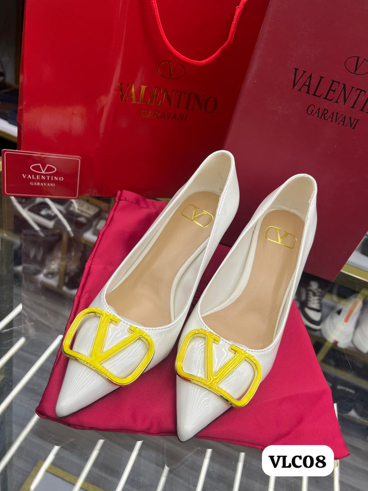 Valentino Contrast Logo Heels