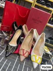 Valentino Contrast Logo Heels