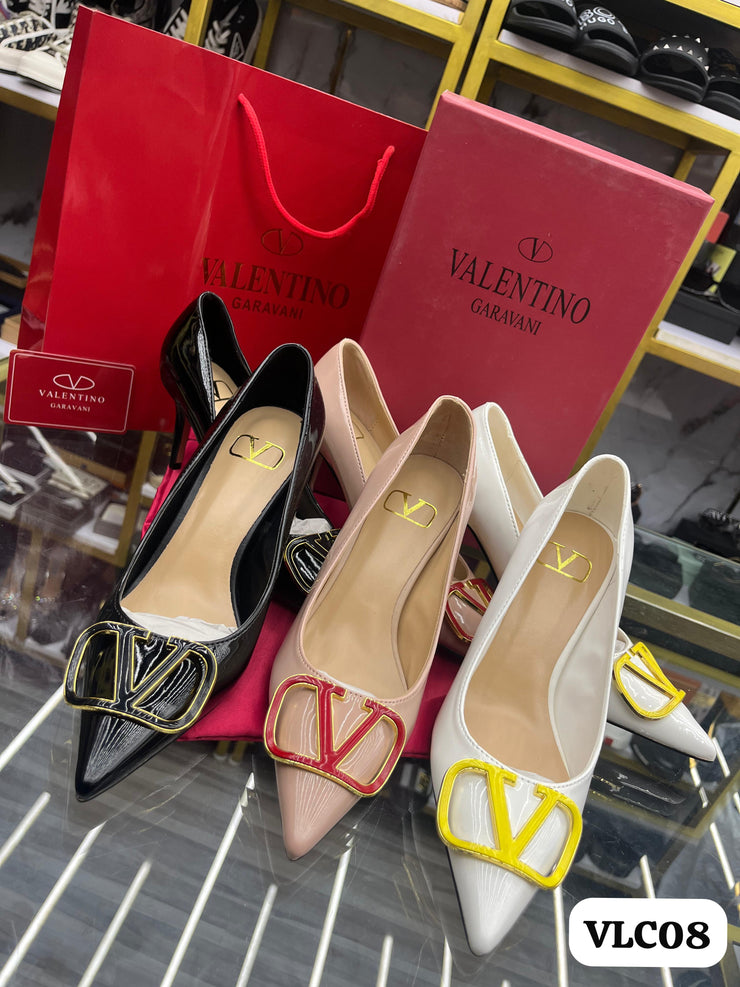 Valentino Contrast Logo Heels
