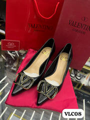Valentino Contrast Logo Heels