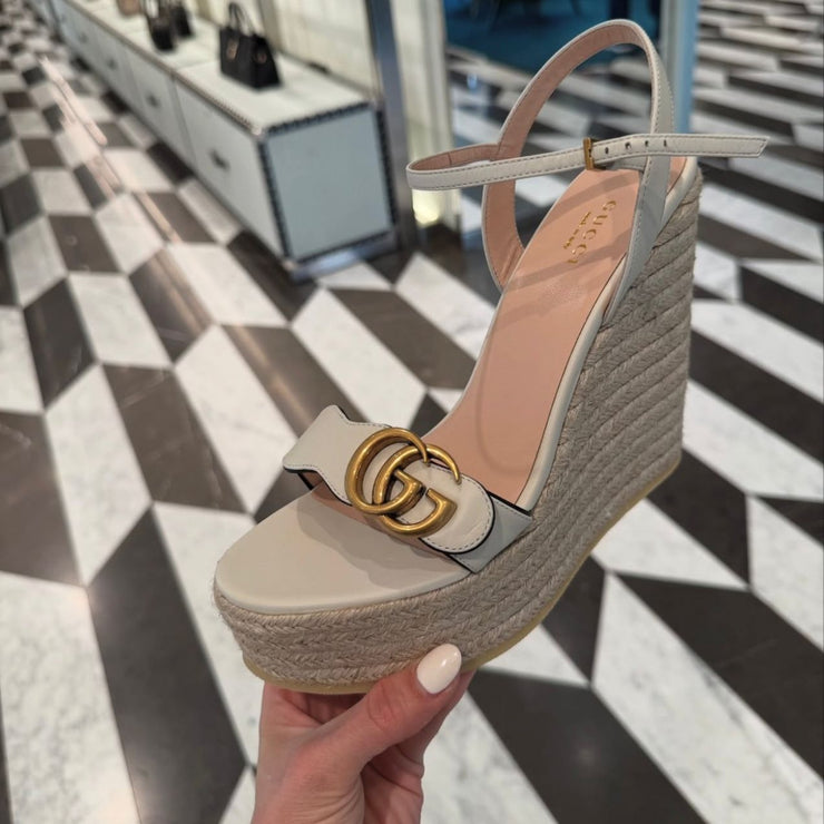 GUCCI ESPARDRILLE   WEDGE SANDALS