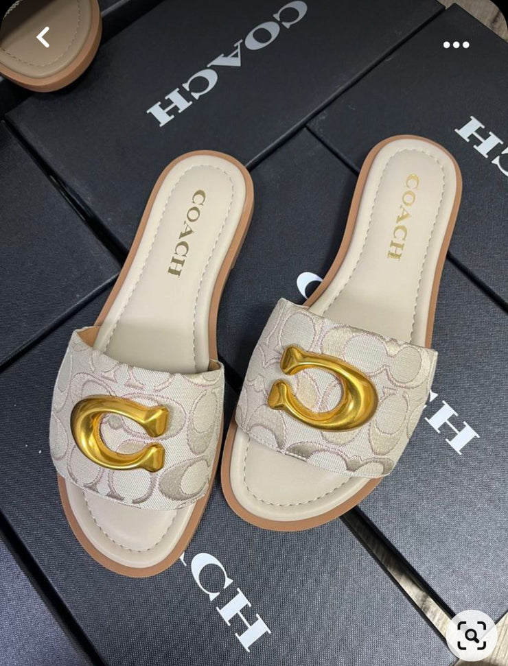 Coach slides in stock ❤️ - Warm Beige