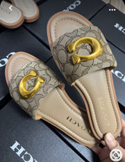 Coach slides in stock ❤️ - Muted Brown