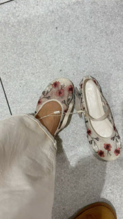 ZARA BRIDAL BALLERINAS -SHEER BEIGE