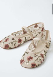 ZARA BRIDAL BALLERINAS -SHEER BEIGE