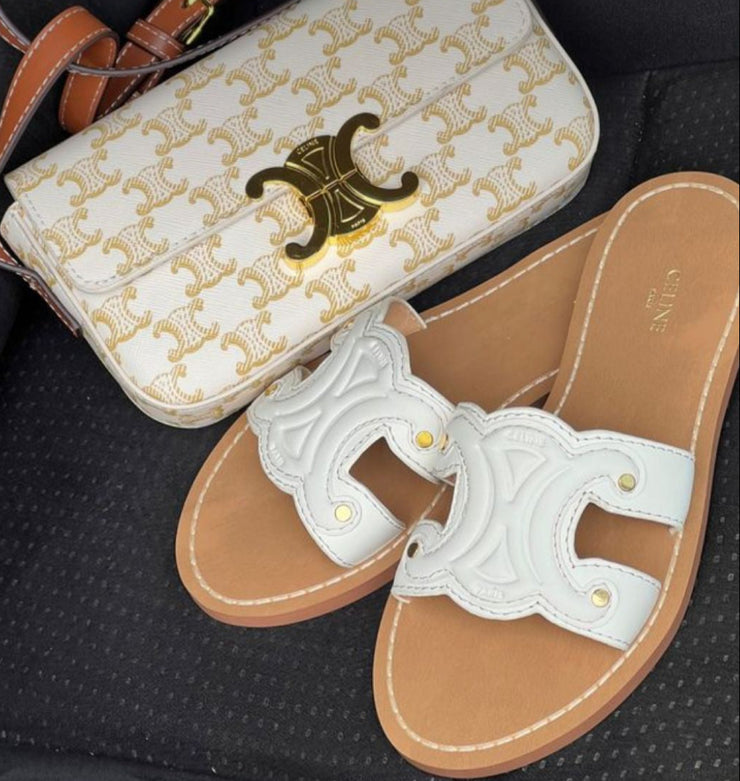 Celine Flats Latest Article - White
