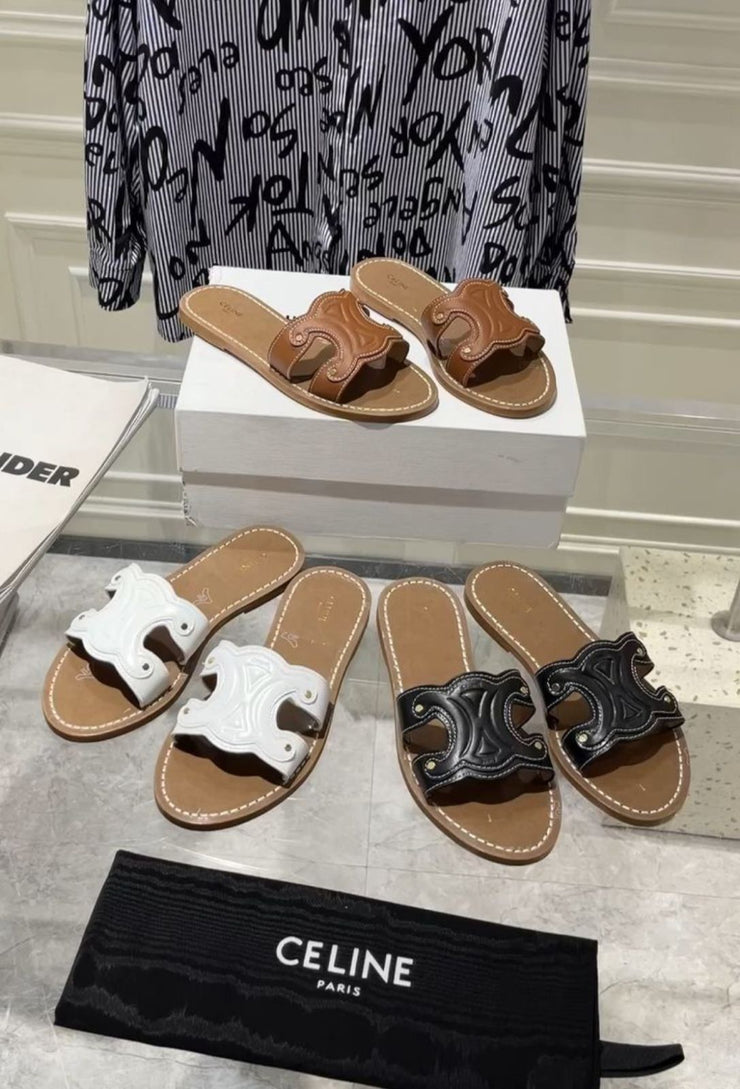 Celine Flats Latest Article - White