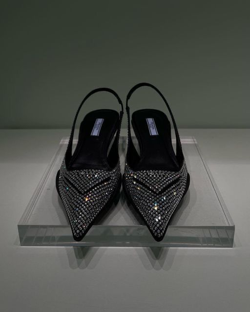 PRADA KITTEN SWAROVSKI HEELS