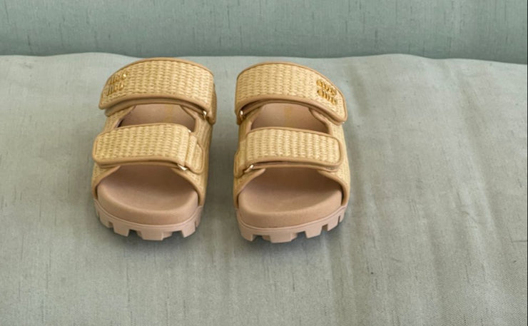 MIU MIU SANDALS - BEIGE