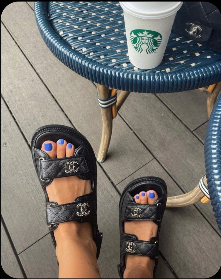 Channel Sandals - Black