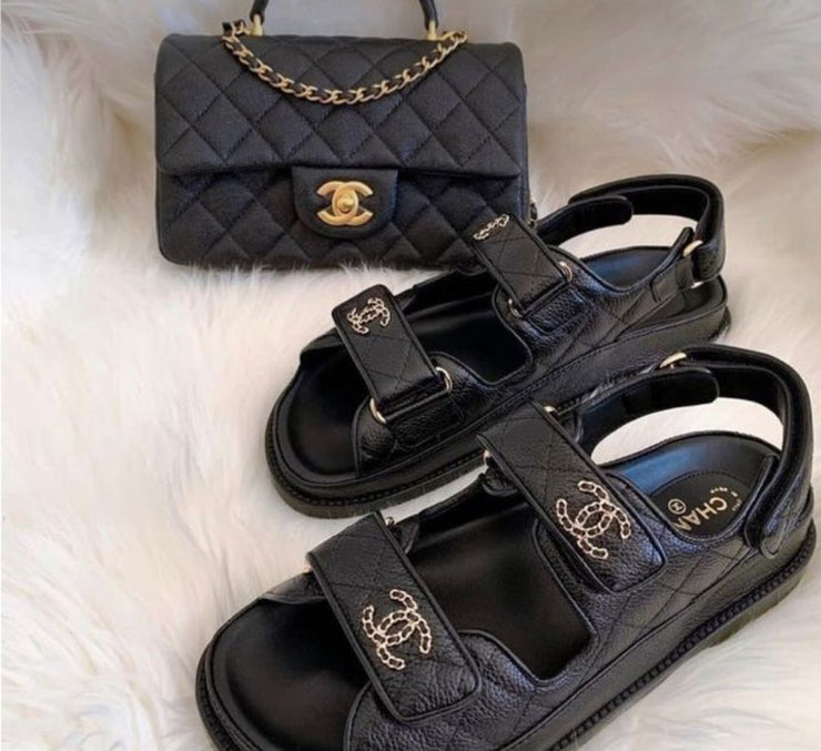 Channel Sandals - Black
