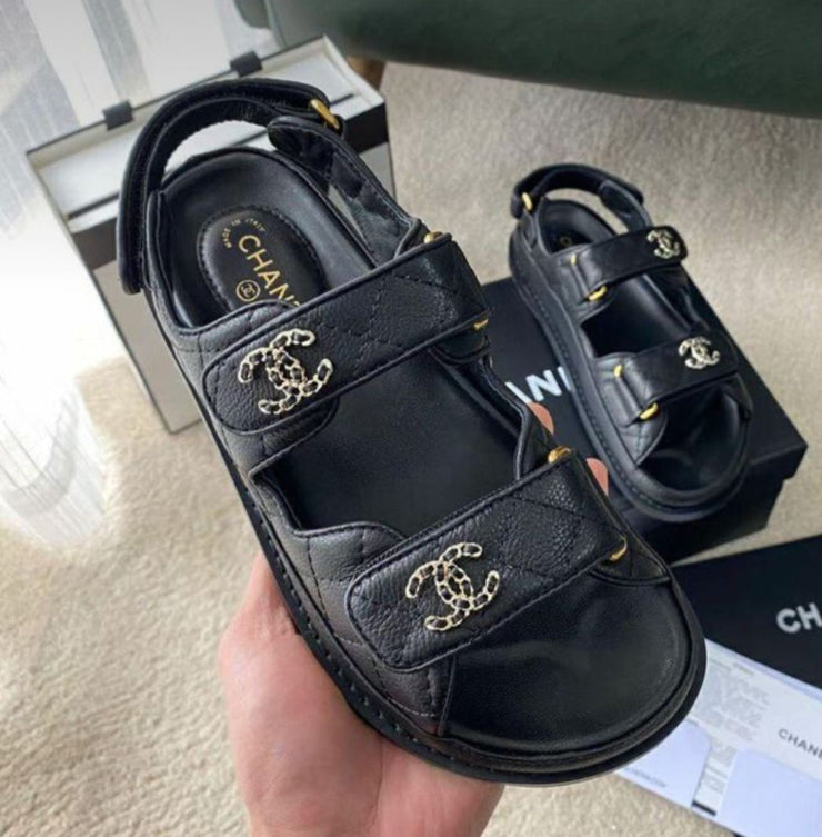 Channel Sandals - Black
