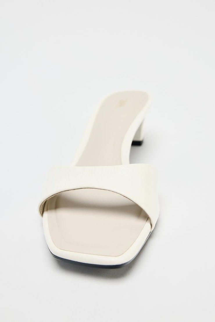 ZARA open-toe slip-on heeled sandals