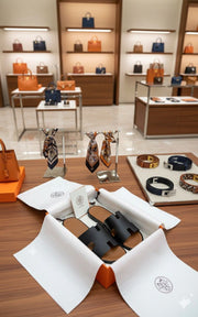 HERMES ORAN FLATS FOR MEN - BROWN AND BLACK