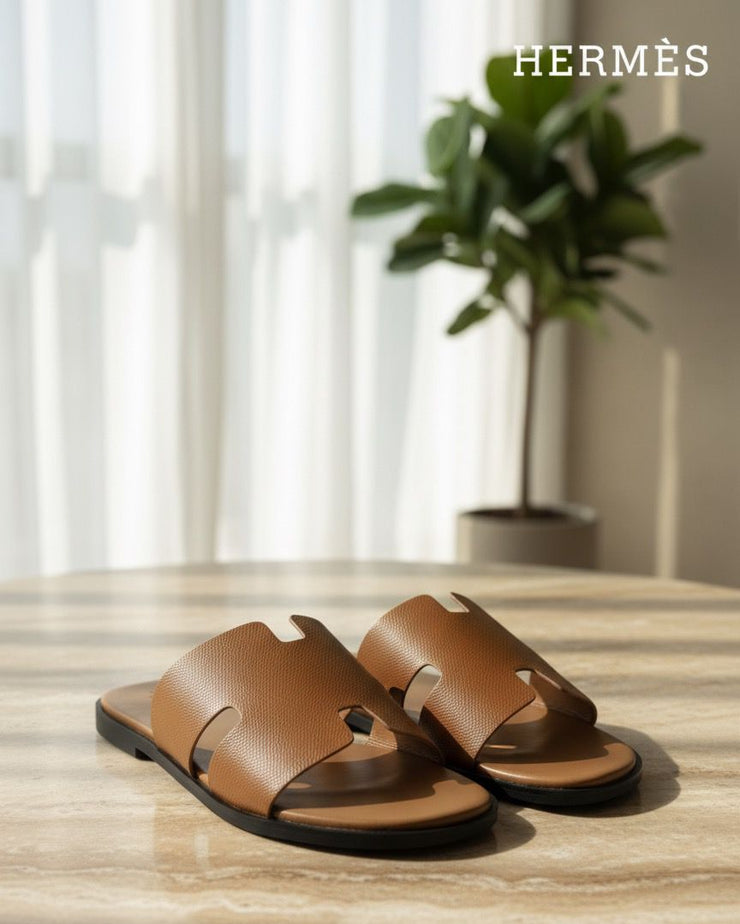 HERMES ORAN FLATS FOR MEN - BROWN