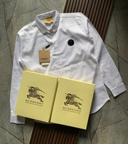 BURBERRY IMPORTED COTTON LYCRA FABRIC FULL SLEEVE SHIRTS