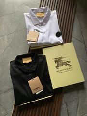 BURBERRY IMPORTED COTTON LYCRA FABRIC FULL SLEEVE SHIRTS