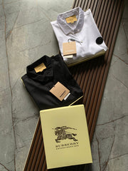 BURBERRY IMPORTED COTTON LYCRA FABRIC FULL SLEEVE SHIRTS