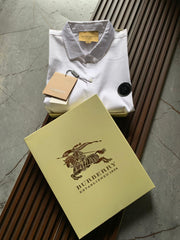 BURBERRY IMPORTED COTTON LYCRA FABRIC FULL SLEEVE SHIRTS