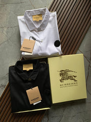 BURBERRY IMPORTED COTTON LYCRA FABRIC FULL SLEEVE SHIRTS