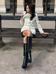 Zara Inspired Fitted Blazer Belted Cords Set
