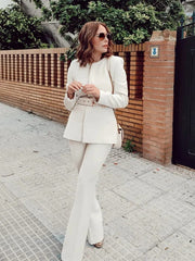 Zara Inspired Fitted Blazer Belted Cords Set