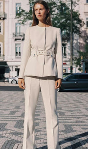 Zara Inspired Fitted Blazer Belted Cords Set