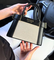 GUESS Signature Canvas & Leather Handbag – Women’s Elegant Tote