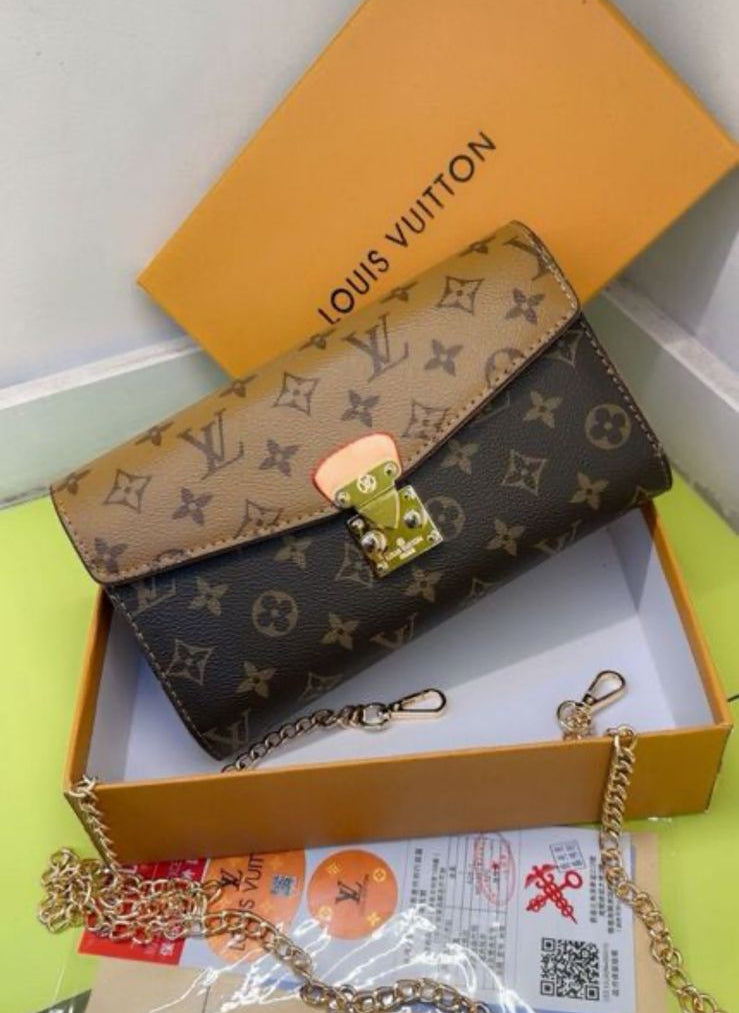 LV-Inspired Dual-Tone Monogram Sling Bag