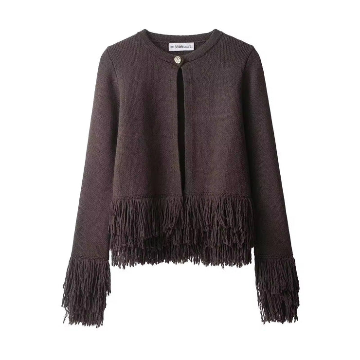 Women's Fringe Knitted Cardigan