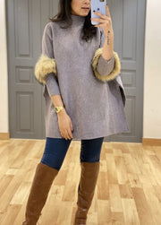 Gabriella Luxury Ponchu with Faux Fur wrap on Sleeves