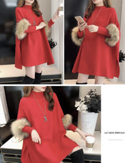 Gabriella Luxury Ponchu with Faux Fur wrap on Sleeves