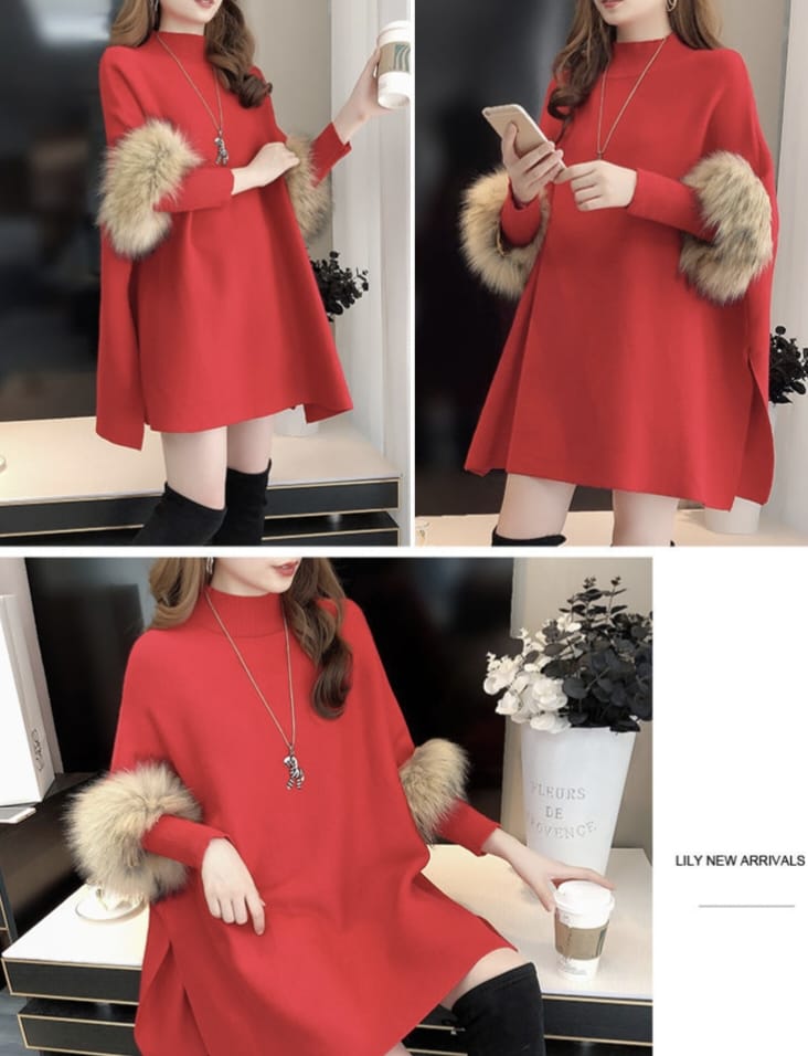 Gabriella Luxury Ponchu with Faux Fur wrap on Sleeves