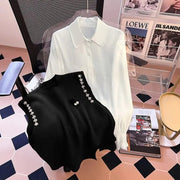 Ivy Luxury 3 pc Pullover Set ( Shirt + Sweater + Belt )