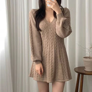 WINTER WARM SOFT WOOL CASHMERE DRESS